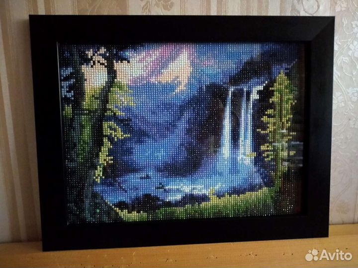 Картина алмазная мозаика водопад