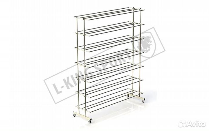 Стеллаж для хранения мячей двухсторонний (мобильны