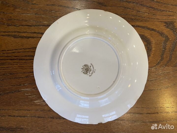 Тарелка и сливочник 19 века Кузнецовский фарфор