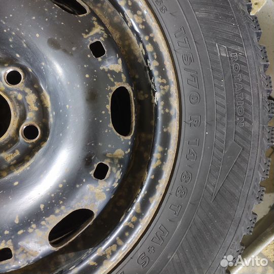 Колеса R14 175/70 Nordman+ зимние шипованые