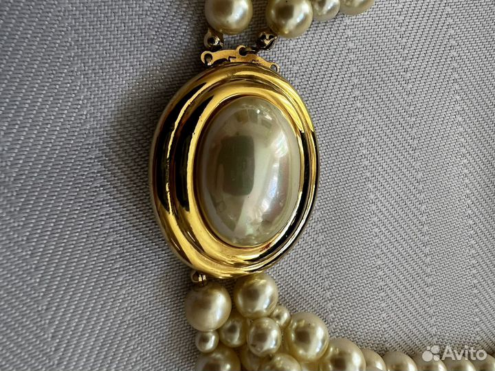 Carolee чокер каскад винтаж нити жемчуга Америка