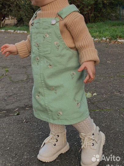 Джинсовый сарафан для девочки 86 92