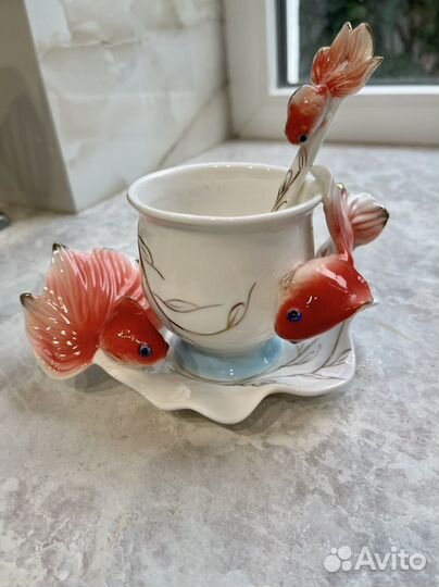 Чашка с блюдцем, чайная пара, фарфор