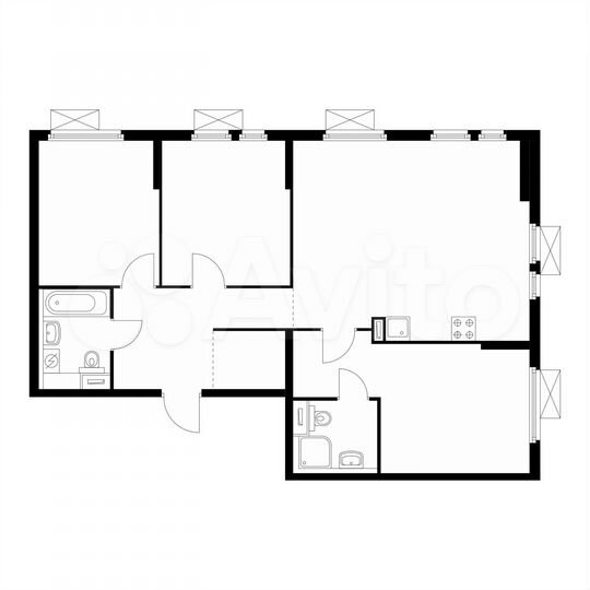 3-к. квартира, 81,6 м², 20/25 эт.