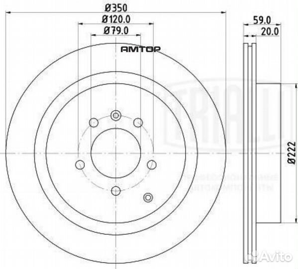 Trialli DF 130108 Диск тормозной задний trialli DF