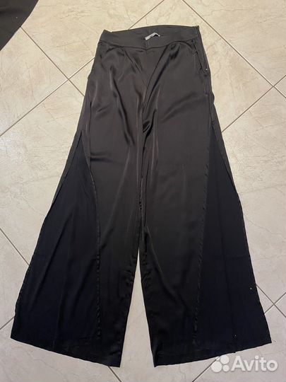 Шелковые штаны черные