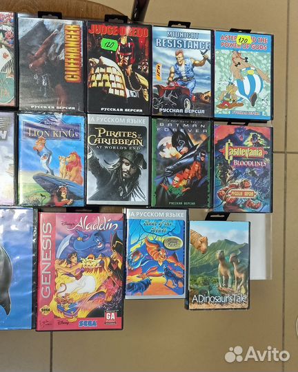 Картриджи Sega Сега 16 Bit Бит 20 Штук