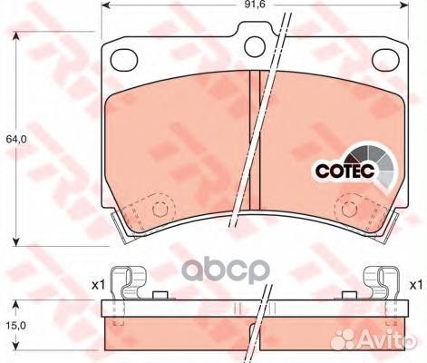 GDB1024 212 12FDB715572145B колодки дисковы