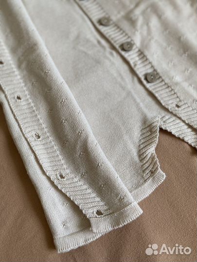 Вязаное платье и вязаный песочник 74 размер