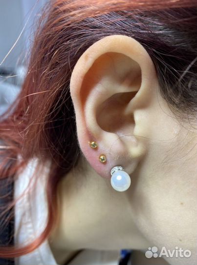 Прокол ушей, хрящей, пупка, носа, пирсинг