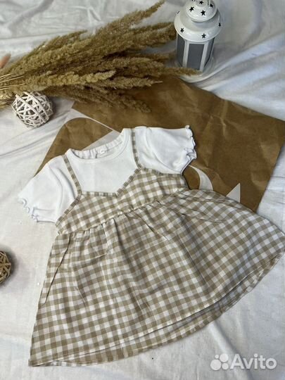 Платье на девочку новое 90