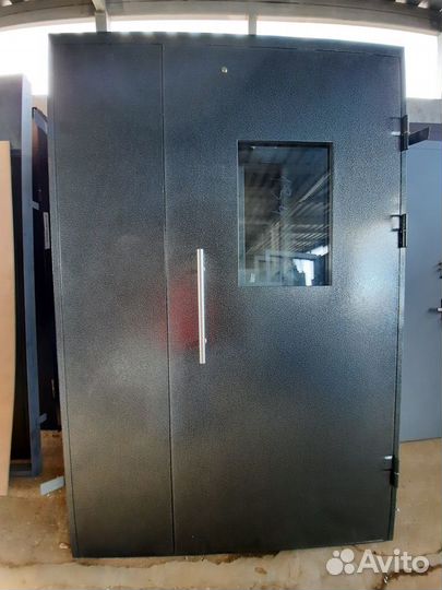 Дверь общая из 2мм стали и стеклопакета