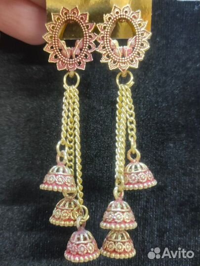 Серьги бижутерия джумки