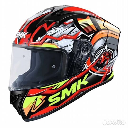 SMK Stellar Turbo full face helmet Glossy Black