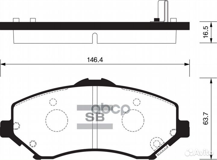 Колодки тормозные jeep rubicon SP2185 Sangsin b