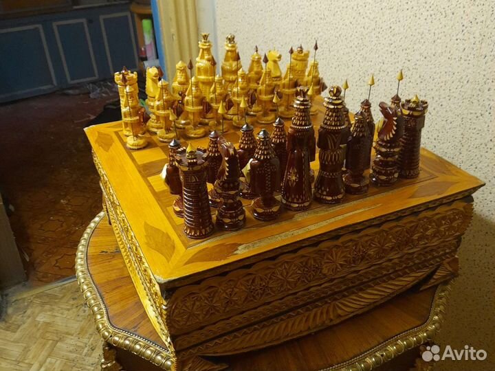 Шахматы резные, авторские, большие