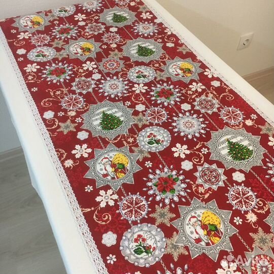 Комплект новогодний. Скатерть + дорожка на стол