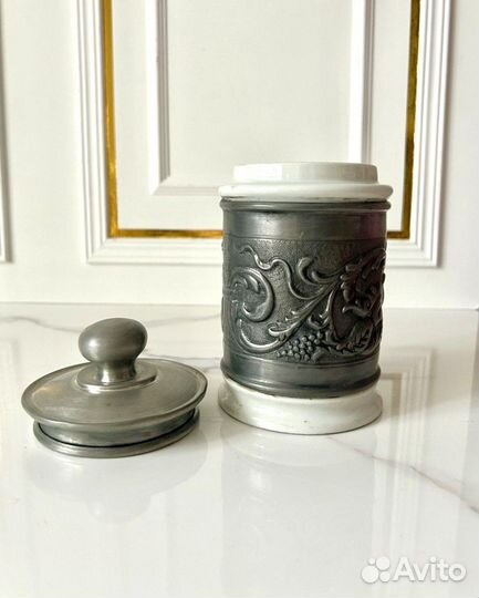 Ваза для фруктов олово бисквитница кувшин винтаж И