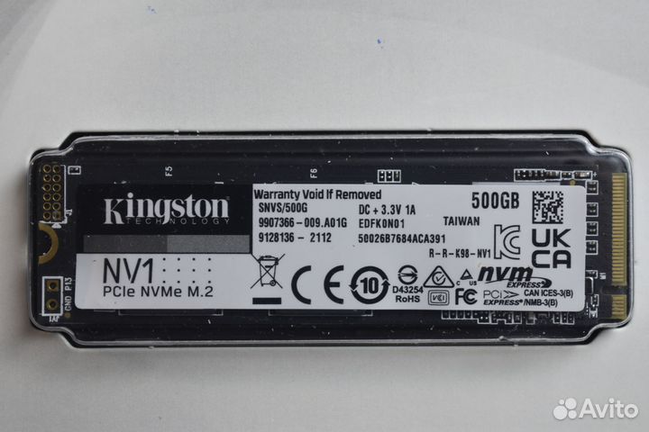 Kingston M.2 2280 SSD 500 GB NVMe 1