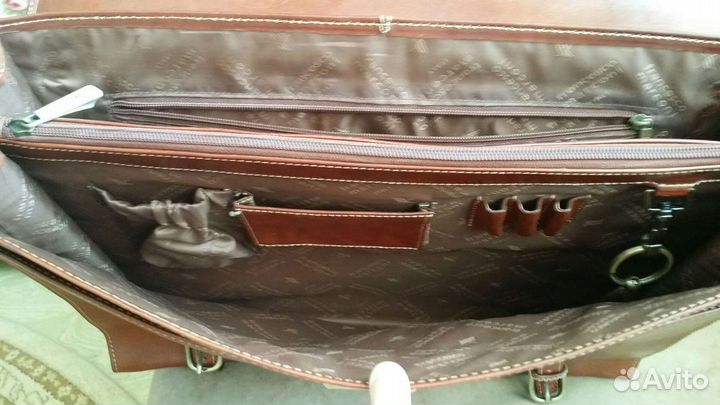 Мужской кожаный портфель новый