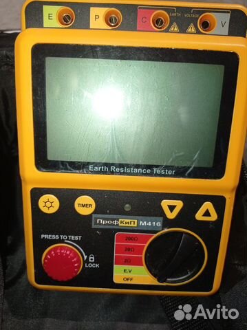 Измеритель сопротивления заземления м416 описание типа