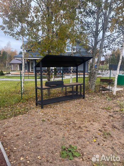 Мангальная зона с крышей