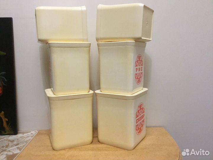 Банки СССР Сыпучих Пищевых Продуктов 6 шт. Редкие