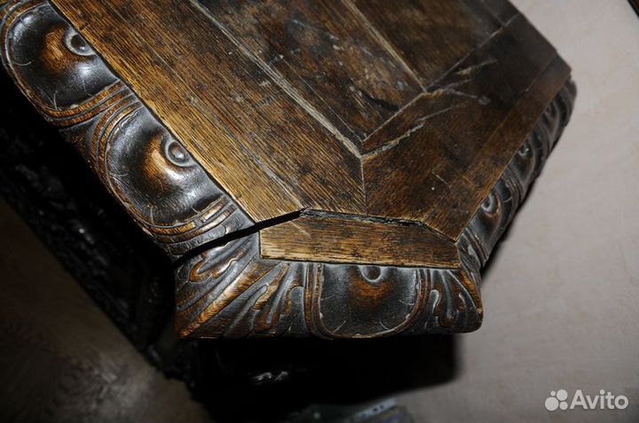 Антикварная тумба, дуб, Европа, конец XIX в