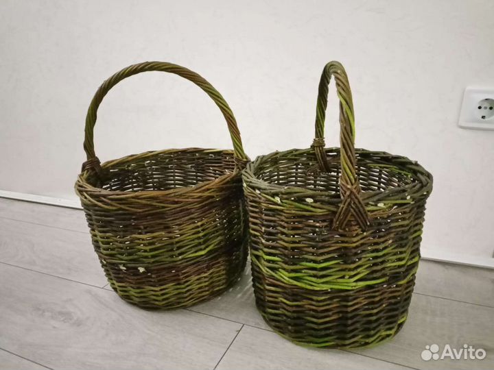 Корзина плетеная, самодельная, разных размеров