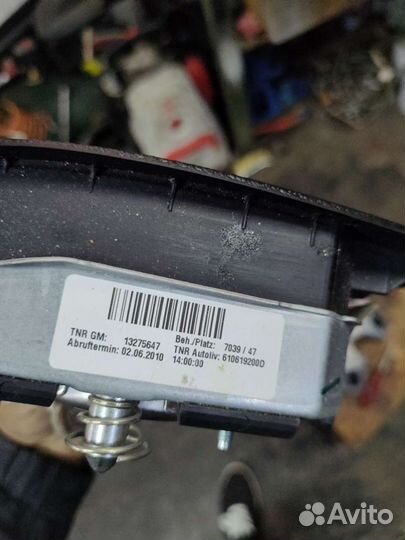 Подушка безопасности в руль opel