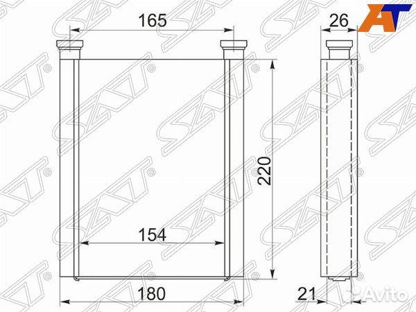 Радиатор отопителя салона toyota corolla verso