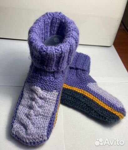 Носки-тапочки домашние ручной работы