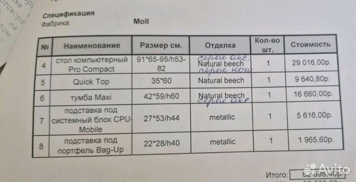 Компьютерный стол регулируемый по высоте