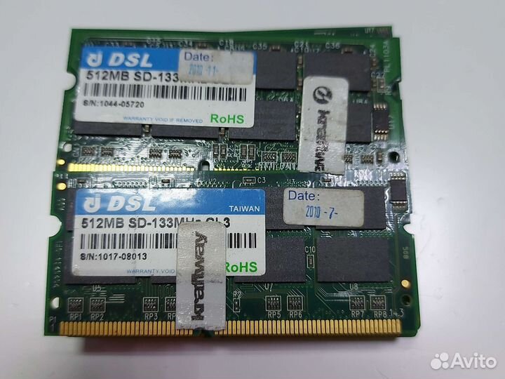 Память So-dimm SD-RAM 256 / 512MB PC133 для ноутб