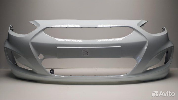 Передний бампер Hyundai Solaris(2010-2014) -белый