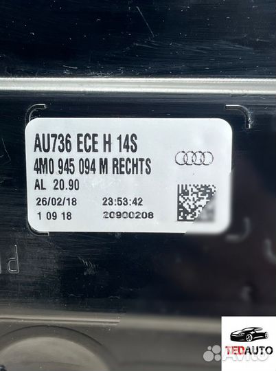 Фонарь задний правый, audi Q7 2017