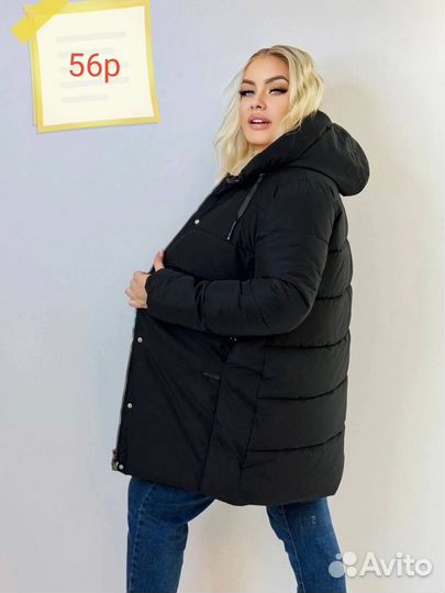 Пуховик зима 54р 56р