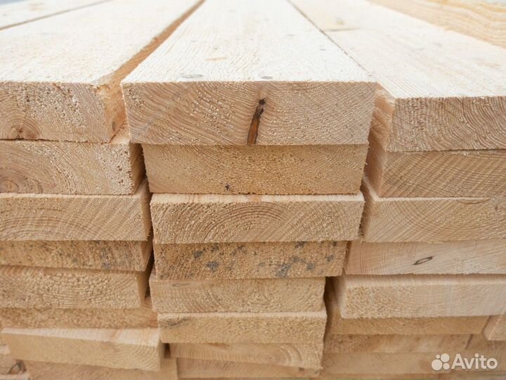 Доска обрезная естественной влажности 40х150х6000