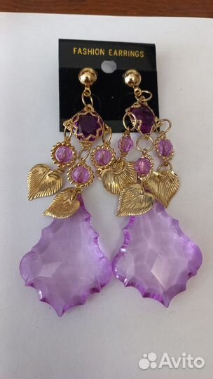 Длинные серьги-люстры. Винтаж