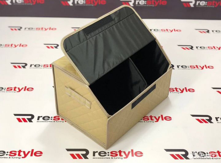 Органайзер средний бежевый с золотой строчкой P876