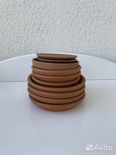 Глиняные горшки 10 шт