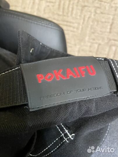 Штаны pokaifu с белой строчкой