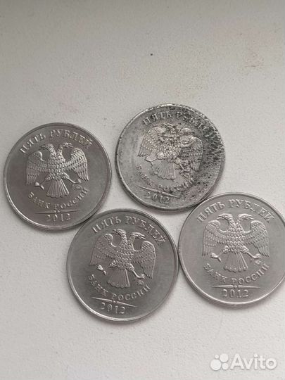 Монета 2012 год,брак,ммд