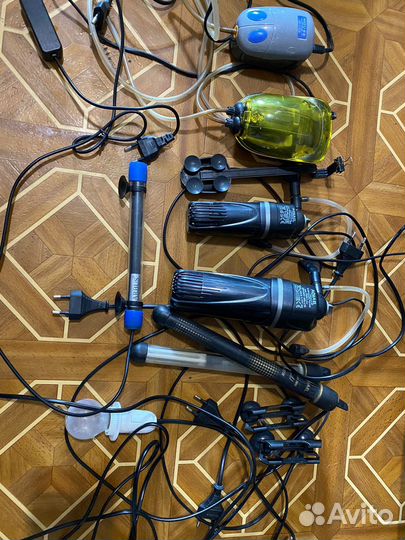 Фильтр компрессор лампа трава коряга для аквариума