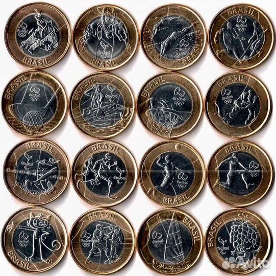 Монеты США и Бразилии