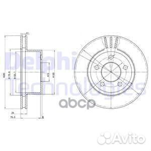 Диск торм Jeep Grand Cherokee bg3533 Delphi