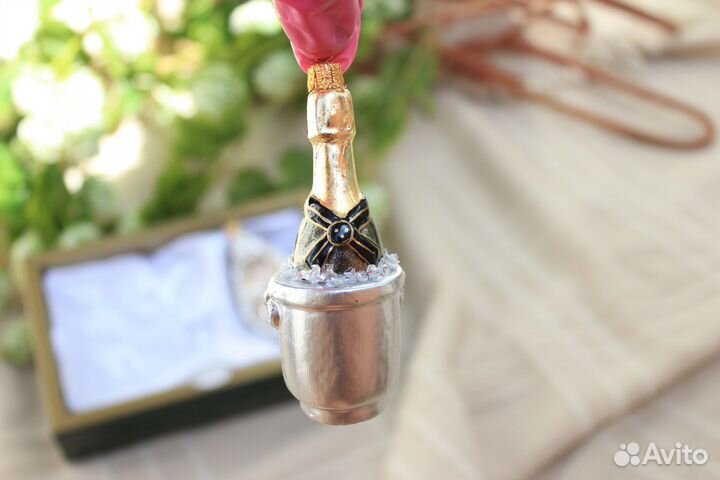 Набор елочных игрушек Irena креветка, шампанское