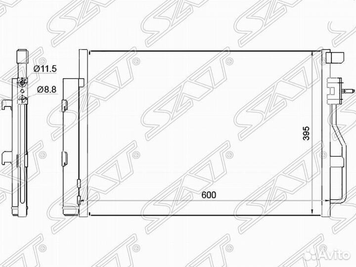 Радиатор кондиционера chevrolet aveo 11- /opel MOK
