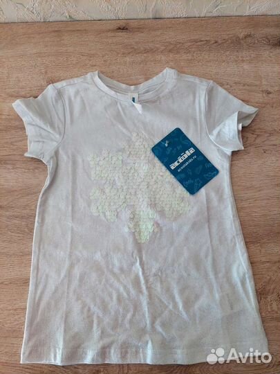 Футболка новая для девочки 116-122