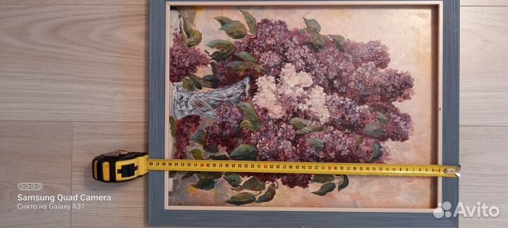 Картина маслом на холсте сирень